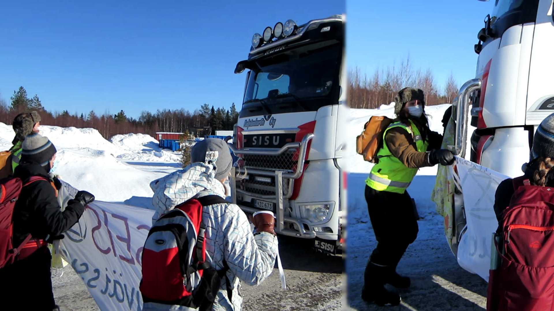 Extinction Rebellion Finland Activists Stopped Trucks Transporting Waste Soil – The driver kept driving pushing an activist for dozens of metres