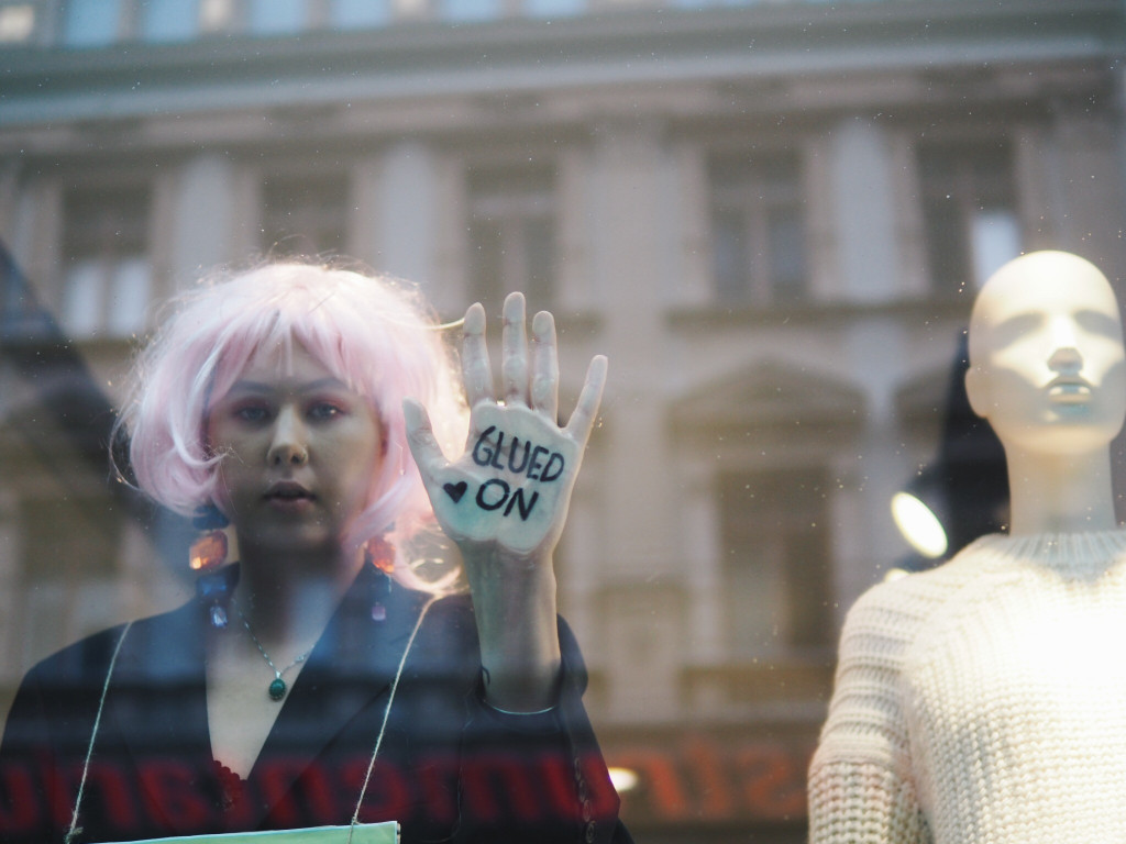 XR Finland's Queer rebels glued themselves on storefront windows on Pride Week